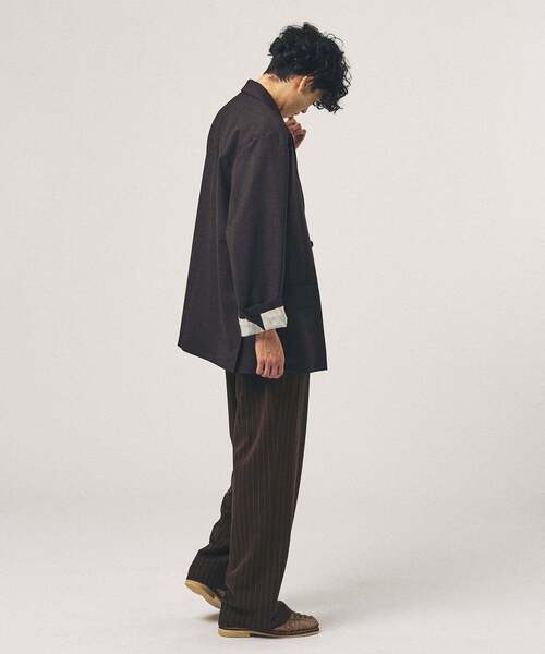 417 EDIFICE（フォーワンセブンエディフィス）の「TRツイル ワイドイージーパンツ（スラックス・メンズ・ブラック/ネイビー/ベージュ/チャコールグレー/ブラウン/グレー・LARGE/MEDIUM/SMALL）」の20枚目の写真