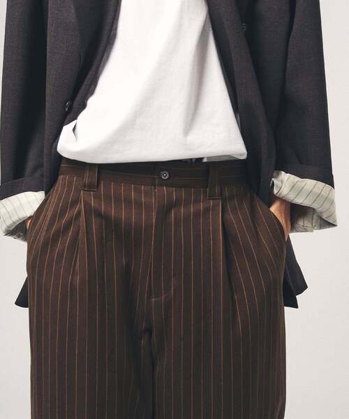 417 EDIFICE（フォーワンセブンエディフィス）の「TRツイル ワイドイージーパンツ（スラックス・メンズ・ブラック/ネイビー/ベージュ/チャコールグレー/ブラウン/グレー・LARGE/MEDIUM/SMALL）」の19枚目の写真