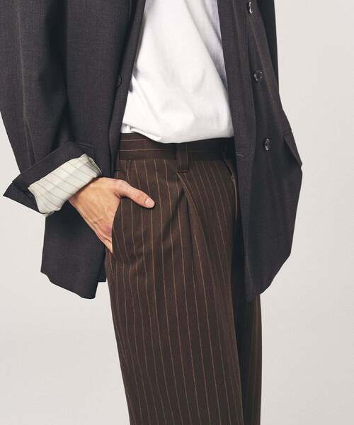 417 EDIFICE（フォーワンセブンエディフィス）の「TRツイル ワイドイージーパンツ（スラックス・メンズ・ブラック/ネイビー/ベージュ/チャコールグレー/ブラウン/グレー・LARGE/MEDIUM/SMALL）」の18枚目の写真