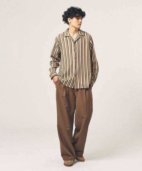 417 EDIFICE（フォーワンセブンエディフィス）の「TRツイル ワイドイージーパンツ（スラックス・メンズ・ブラック/ネイビー/ベージュ/チャコールグレー/ブラウン/グレー・LARGE/MEDIUM/SMALL）」の16枚目の写真