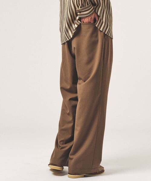 417 EDIFICE（フォーワンセブンエディフィス）の「TRツイル ワイドイージーパンツ（スラックス・メンズ・ブラック/ネイビー/ベージュ/チャコールグレー/ブラウン/グレー・LARGE/MEDIUM/SMALL）」の9枚目の写真