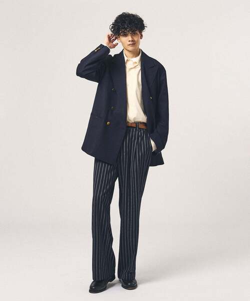 417 EDIFICE（フォーワンセブンエディフィス）の「TRツイル ワイドイージーパンツ（スラックス・メンズ・ブラック/ネイビー/ベージュ/チャコールグレー/ブラウン/グレー・LARGE/MEDIUM/SMALL）」の12枚目の写真