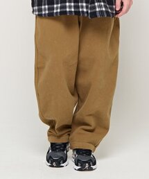 CBベーシック裏起毛ワイドバンディングパンツ(ベージュ)