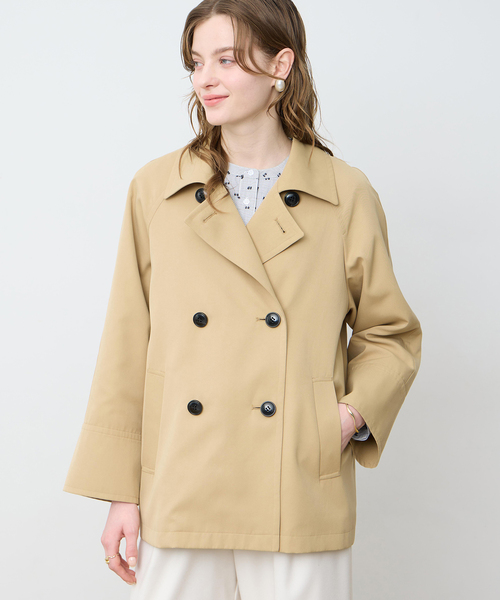LE SOUK HOLIDAY(ルスークホリデー)の「ショートトレンチコート【ステンカラーも楽しめる2WAY仕様】(その他アウター・レディース・ベージュ・M/L)」の5枚目の写真