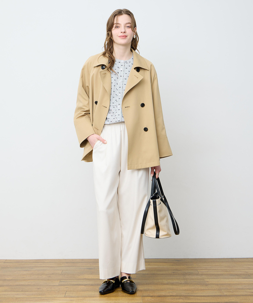 LE SOUK HOLIDAY(ルスークホリデー)の「ショートトレンチコート【ステンカラーも楽しめる2WAY仕様】(その他アウター・レディース・ベージュ・M/L)」の12枚目の写真