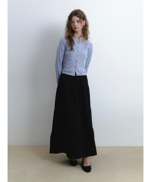 KINDABABY(カインダベイビー)の「long cancan skirt - black(スカート・レディース・ブラック・FREE)」の1枚目の写真