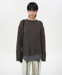 グランジフィッシャーマンプルオーバー ASH BROWN