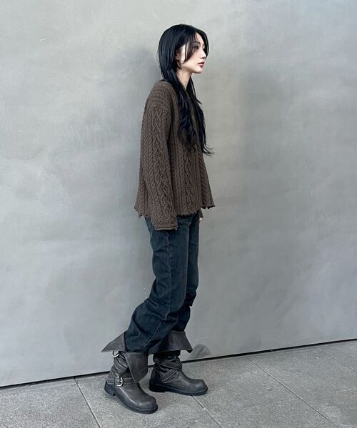 INSILENCE WOMEN（インサイレンスウーマン）の「グランジフィッシャーマンプルオーバー ASH BROWN（ニット/セーター・レディース・その他・S/M）」の3枚目の写真