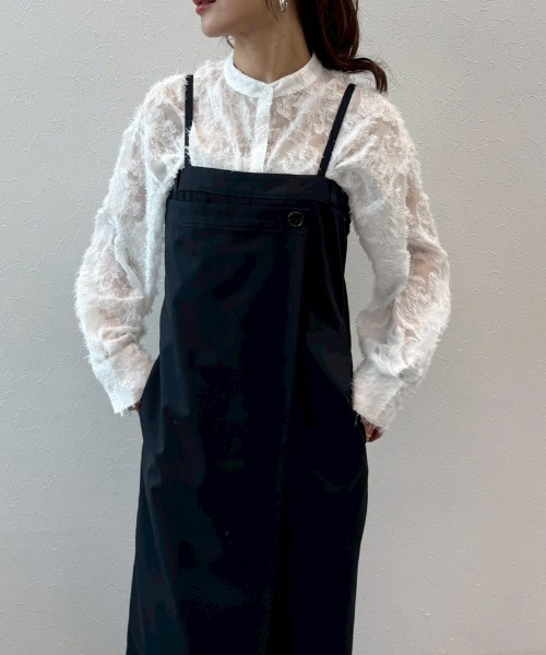 Sirin(シリン)の「【ZOZO限定】ジャガードバンドカラーブラウス(シャツ/ブラウス・レディース・ベージュ/オフホワイト/ブラック・FREE)」の9枚目の写真