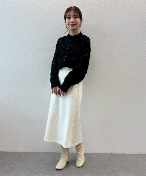 Sirin(シリン)の「【ZOZO限定】ジャガードバンドカラーブラウス(シャツ/ブラウス・レディース・ベージュ/オフホワイト/ブラック・FREE)」の17枚目の写真