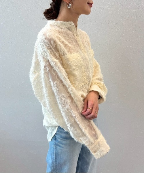 Sirin(シリン)の「【ZOZO限定】ジャガードバンドカラーブラウス(シャツ/ブラウス・レディース・ベージュ/オフホワイト/ブラック・FREE)」の21枚目の写真
