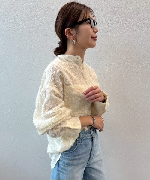 Sirin(シリン)の「【ZOZO限定】ジャガードバンドカラーブラウス(シャツ/ブラウス・レディース・ベージュ/オフホワイト/ブラック・FREE)」の22枚目の写真