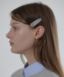 LETTER FROM MOON（レターフロムムーン）の「アンゴラコニー ダスト ヘアピン ( グレー )（ヘアピン）」