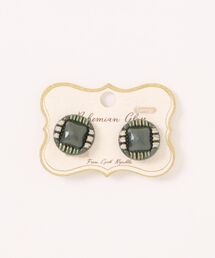 【欧州航路】チェコボタンモアイヤリング