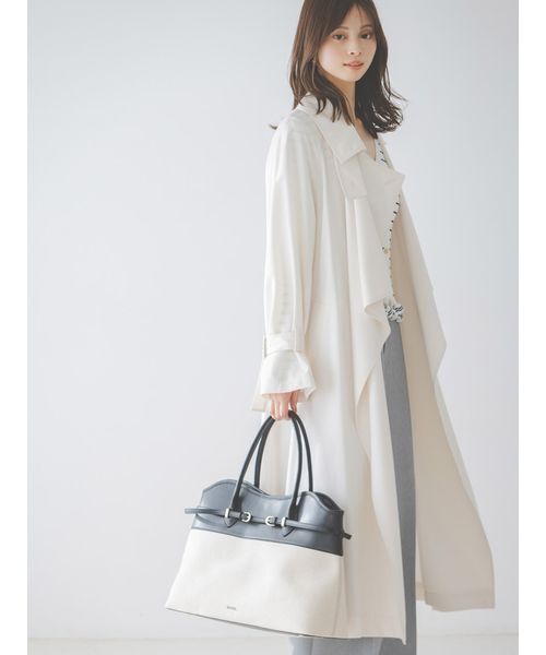 SNIDEL（スナイデル）の「【WEB限定カラーあり】ソフトベルトトートバッグ（トートバッグ・レディース・マルチ/ブラック/ブラウン/ベージュ・F）」の8枚目の写真