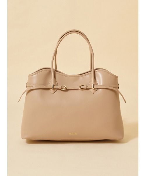SNIDEL（スナイデル）の「【WEB限定カラーあり】ソフトベルトトートバッグ（トートバッグ・レディース・マルチ/ブラック/ブラウン/ベージュ・F）」の4枚目の写真