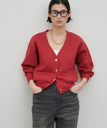 LARUTA（ラルータ）の「【LARUTA】お家で洗える金釦ポリニットカーディガン（カーディガン/ボレロ）」