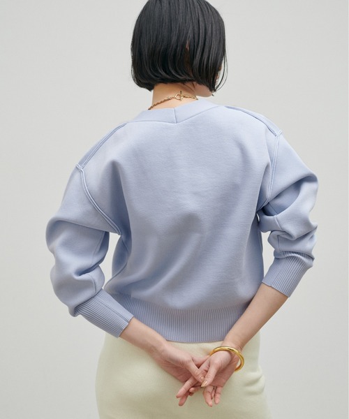 LARUTA（ラルータ）の「【LARUTA】お家で洗える金釦ポリニットカーディガン（カーディガン/ボレロ・レディース・サックスブルー/ライトベージュ/ブラック/レッド/アイボリー・FREE）」の22枚目の写真