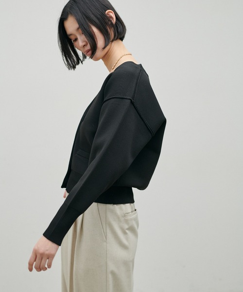 LARUTA（ラルータ）の「【LARUTA】お家で洗える金釦ポリニットカーディガン（カーディガン/ボレロ・レディース・サックスブルー/ライトベージュ/ブラック/レッド/アイボリー・FREE）」の13枚目の写真