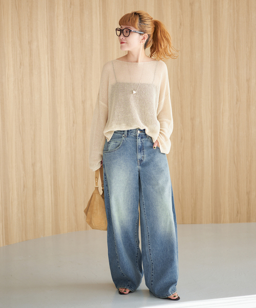 Spick & Span(スピックアンドスパン)の「LEVI'S/リーバイス 別注SMU SUPER BAGGY BARREL*(デニムパンツ・レディース・ブルー・28/27/26/25/24/23)」の2枚目の写真