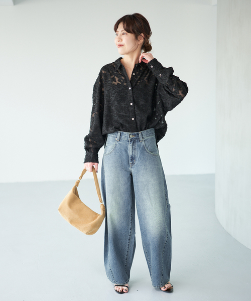 Spick & Span(スピックアンドスパン)の「LEVI'S/リーバイス 別注SMU SUPER BAGGY BARREL*(デニムパンツ・レディース・ブルー・28/27/26/25/24/23)」の3枚目の写真