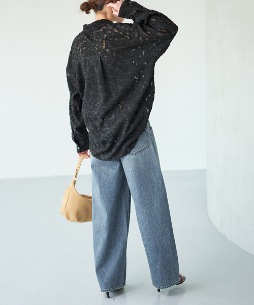 Spick & Span(スピックアンドスパン)の「LEVI'S/リーバイス 別注SMU SUPER BAGGY BARREL*(デニムパンツ・レディース・ブルー・28/27/26/25/24/23)」の17枚目の写真