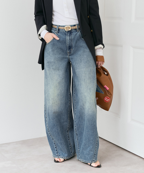 Spick & Span(スピックアンドスパン)の「LEVI'S/リーバイス 別注SMU SUPER BAGGY BARREL*(デニムパンツ・レディース・ブルー・28/27/26/25/24/23)」の18枚目の写真