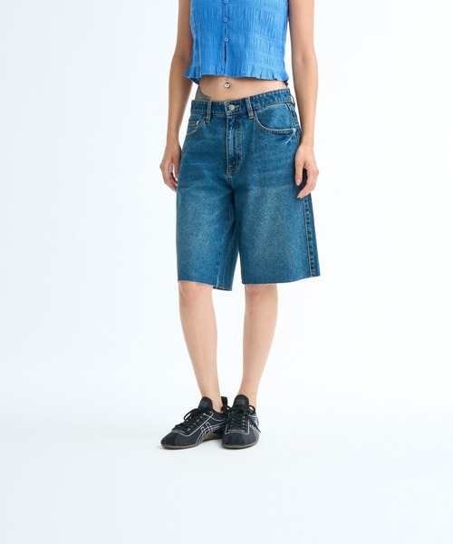 RVCA(ルーカ)の「RVCA ウィメンズ LONG BEACH JORT ショートパンツ 【2026年春夏モデル】(その他パンツ・レディース・ブルー系その他・24inch/25inch/26inch)」の1枚目の写真