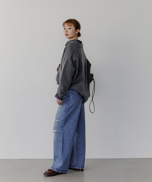 BAYFLOW（ベイフロー）の「ブロードストレッチシャツ（シャツ/ブラウス・レディース・ライトブルー/ネイビー/ピンク/ホワイト・FREE）」の19枚目の写真