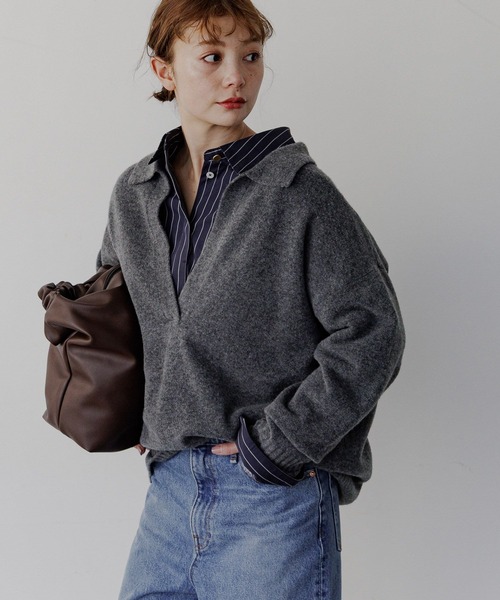 BAYFLOW（ベイフロー）の「ブロードストレッチシャツ（シャツ/ブラウス・レディース・ライトブルー/ネイビー/ピンク/ホワイト・FREE）」の22枚目の写真