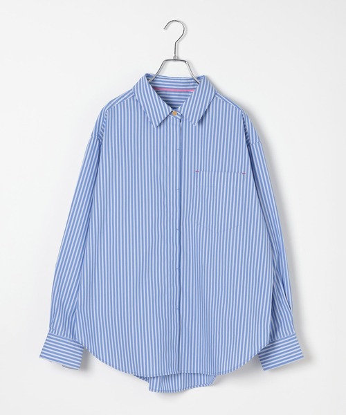 BAYFLOW（ベイフロー）の「ブロードストレッチシャツ（シャツ/ブラウス・レディース・ライトブルー/ネイビー/ピンク/ホワイト・FREE）」の18枚目の写真