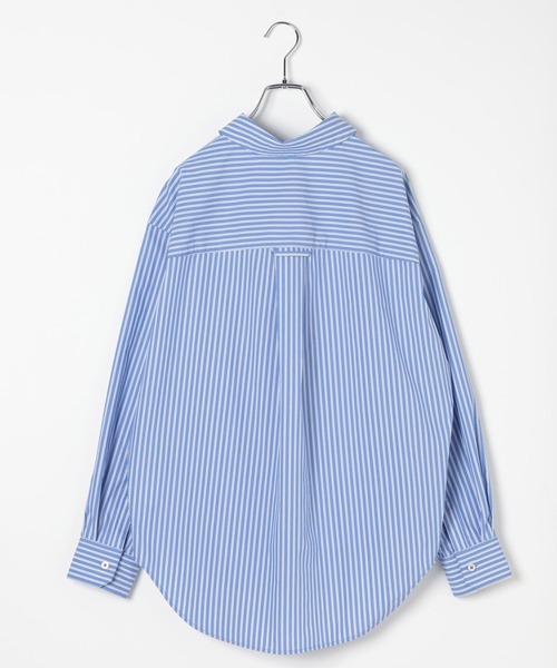 BAYFLOW（ベイフロー）の「ブロードストレッチシャツ（シャツ/ブラウス・レディース・ライトブルー/ネイビー/ピンク/ホワイト・FREE）」の11枚目の写真