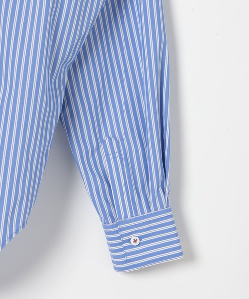 BAYFLOW（ベイフロー）の「ブロードストレッチシャツ（シャツ/ブラウス・レディース・ライトブルー/ネイビー/ピンク/ホワイト・FREE）」の5枚目の写真