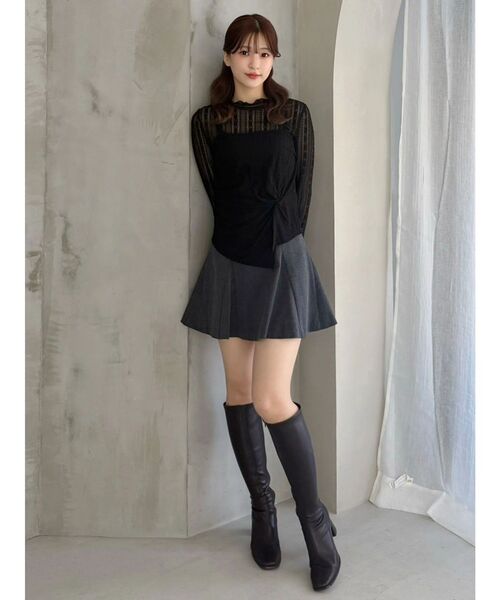 MERCURYDUO（マーキュリーデュオ）の「カットレースアシメトップス（Tシャツ/カットソー・レディース・オフホワイト/ブラック・FREE）」の15枚目の写真