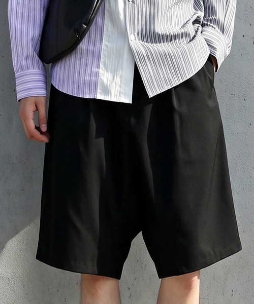 antiqua(アンティカ)の「ハーフ ワイド サルエルパンツ(その他パンツ・レディース・ダークグレー/ブラック・ONESIZE)」の5枚目の写真