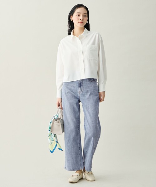 ANY（エニィ）の「ANYクロップドシャツ（シャツ/ブラウス・レディース・ホワイト系・F）」の4枚目の写真