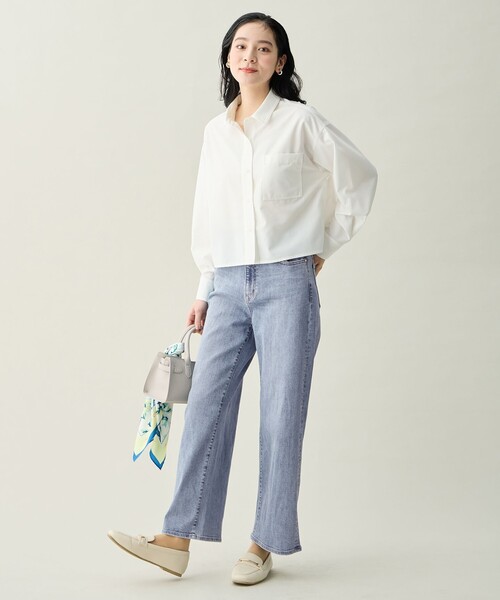 ANY（エニィ）の「ANYクロップドシャツ（シャツ/ブラウス・レディース・ホワイト系・F）」の5枚目の写真