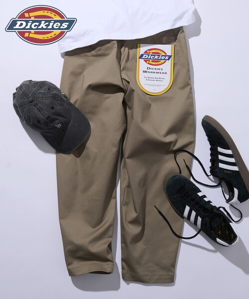 FREAK'S STORE（フリークスストア）の「限定展開 Dickies×FREAK'S STORE/ディッキーズ 別注 ワイドテーパードシルエット ツータック ワークパンツ（チノパンツ・メンズ・ベージュ/インディゴブルー/ブラック/ブラック系その他・SMALL/MEDIUM/LARGE）」の3枚目の写真