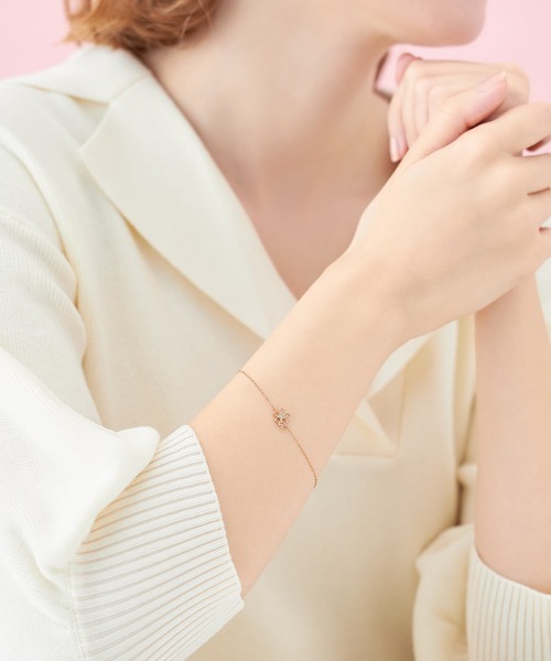 Canal 4℃（カナルヨンドシー）の「【SAKURA Collction】K10ピンクゴールド ブレスレット（ブレスレット・レディース・ピンクゴールド・FREE）」の4枚目の写真