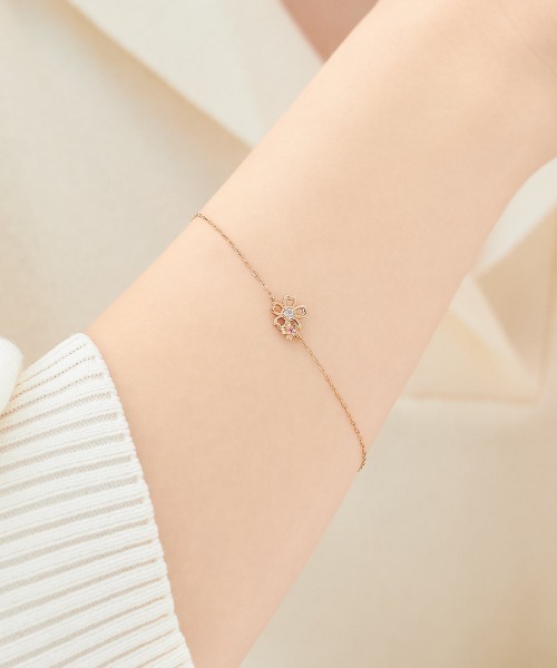 Canal 4℃（カナルヨンドシー）の「【SAKURA Collction】K10ピンクゴールド ブレスレット（ブレスレット・レディース・ピンクゴールド・FREE）」の5枚目の写真