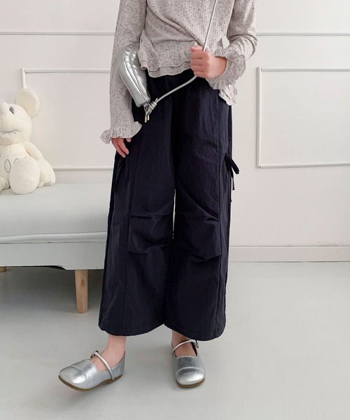 aimoha(アイモハ)の「【aimoha-KIDS-】キッズ サイドリボンティアードワイドパンツ(カーゴパンツ・キッズ・グレー/イエロー/ネイビー・110/130/140/150/120)」の19枚目の写真