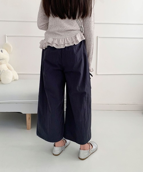 aimoha(アイモハ)の「【aimoha-KIDS-】キッズ サイドリボンティアードワイドパンツ(カーゴパンツ・キッズ・グレー/イエロー/ネイビー・110/130/140/150/120)」の18枚目の写真