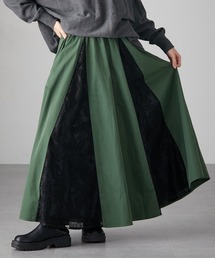 Soiunique（スワユニーク）の「レース切替ミリタリー調ロング丈スカート ［Soiunique］（スカート）」
