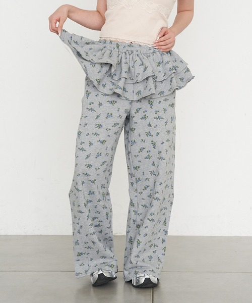 RAY CASSIN（レイカズン）の「マルチウェイフリルスウェットパンツ（スウェットパンツ・レディース・グレー系その他2/ホワイト系その他/ホワイト・FREE）」の5枚目の写真