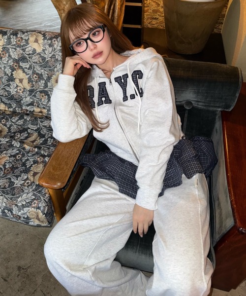 RAY CASSIN（レイカズン）の「マルチウェイフリルスウェットパンツ（スウェットパンツ・レディース・グレー系その他2/ホワイト系その他/ホワイト・FREE）」の15枚目の写真