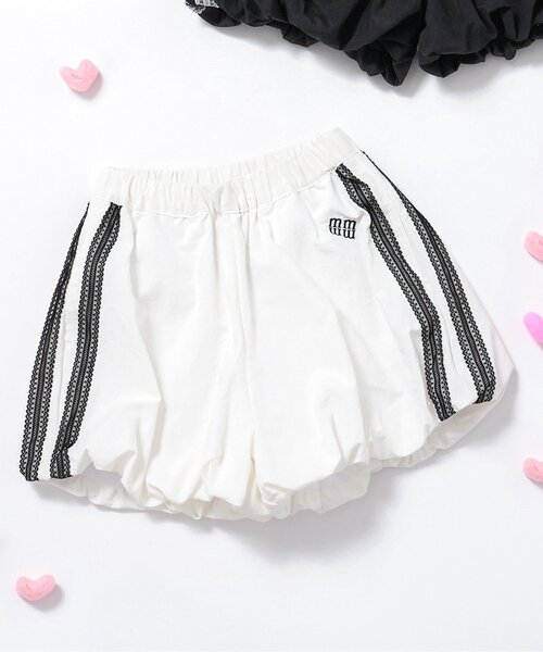 BREEZE（ブリーズ）の「ラインバルーンパンツ（その他パンツ・キッズ・オフホワイト/ブラック・110/100/140/130/120/90/80）」の2枚目の写真