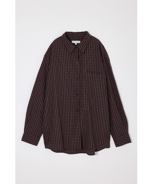 MOUSSY（マウジー）の「【26年SS新作】SUCKER CHECK シャツ（シャツ/ブラウス・レディース・ブルー/アイボリー/ブラウン・1/2）」の5枚目の写真