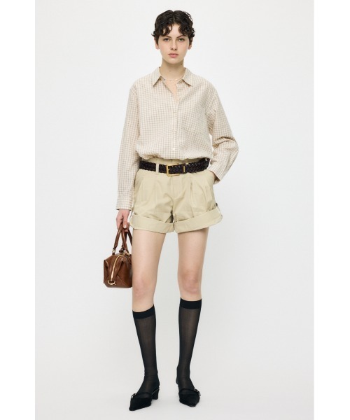 MOUSSY（マウジー）の「【26年SS新作】SUCKER CHECK シャツ（シャツ/ブラウス・レディース・ブルー/アイボリー/ブラウン・1/2）」の19枚目の写真