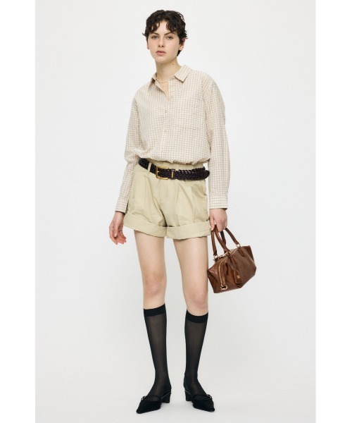 MOUSSY（マウジー）の「【26年SS新作】SUCKER CHECK シャツ（シャツ/ブラウス・レディース・ブルー/アイボリー/ブラウン・1/2）」の21枚目の写真