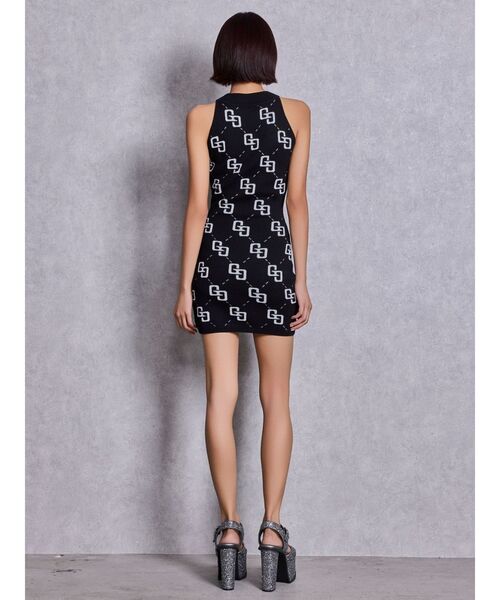 GYDA（ジェイダ）の「GG glitter quiltingアメスリニットワンピース（ワンピース・レディース・オフホワイト/ブラック・FREE）」の6枚目の写真